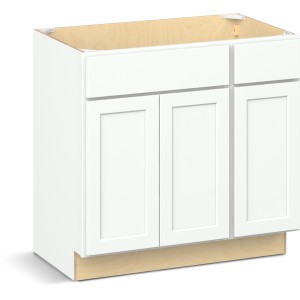 Reliabilt Parkstone II Reliabilt Parkstone II Brilliant White Vanity Sink Cabinet, 36-in, 3 Drawers - 641152 | Lowe's Pro Supply